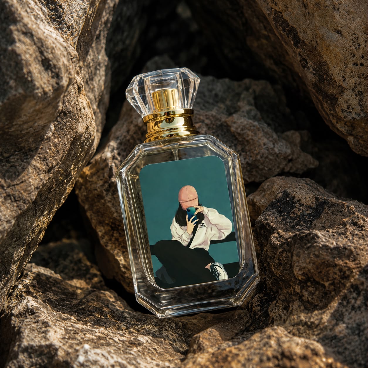 Green Valley – Customized Photo Perfume Bottle | Unisex Fragrance | 50ml